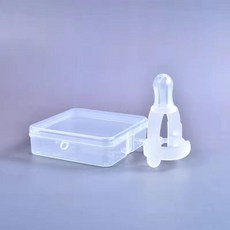 拇指固齒器 嬰兒牙膠 固齒器 防吃手神器, 1個, 透明色拇指套+收納盒, 透明色