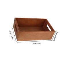 작은 원목 데스크탑 박스 다용도 정리함 수납 바구니 공구함 사무용품 액세서리 보관함, 02 Light Brown