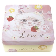 DADACA 貓咪造型餅乾鐵盒 Love款 27入組, 1盒