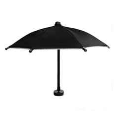 락모터스 라이더 미니 우산 자석 햇빛가리개 스마트폰 휴대폰 방수, 블랙