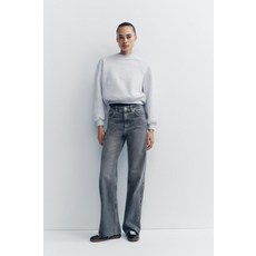 자라 ZARA 여성 JEANS TRF WIDE LEG 하이웨이스트 - 그레이323720
