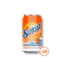 [광동직영] 광동 썬키스트 오렌지소다 /소비기한 확인, 24개, 355ml