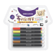 雄獅 Simbalion TM-6 布料彩繪筆 6色組, 1個