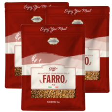 고대곡물 파로 엠머 밀, 3개, 1kg