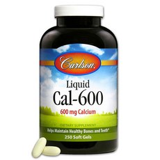Carlson 液體 Cal-600 軟膠囊, 1個, 250 件