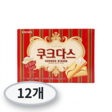 크라운 쿠크다스 화이트토르테, 72g, 12개