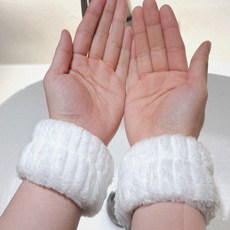 예쁜헤어밴드 극세사 세안 손목 밴드 2P