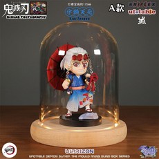 귀멸의칼날 피규어 장마 시리즈 A B 세트 블라인드 박스 랜덤 미니 장식, 램프+A 확인 텐겐, 1개