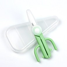 나와아기 이유식가위 세라믹 휴대용 케이스포함, 그린, 1개