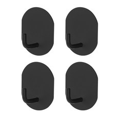 리얼락 강력 냉장고 반영구 자석 후크 4P, 1세트, 블랙