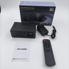 LED SOURCE LED投影機，輕巧便攜，操作簡單，內建揚聲器，支援多種輸入方式, 黑色