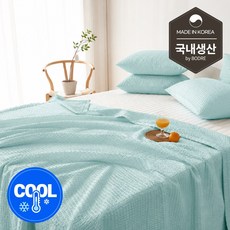 미네르 국내 여름 시원한 블라썸 홑이불, 민트