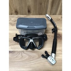 島嶼潛水 SCUBAPRO SPECTRA 雙面鏡，潛水面鏡，強化玻璃，舒適貼合，視野廣闊，多色可選, 黑/銀+呼吸管