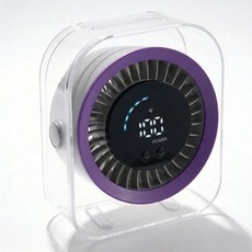 [저소음] 파인큐브 미니 충전식 무소음 100단 탁상용선풍기, 퍼플그레이, AIR-CUBE
