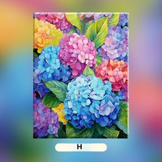 피포페인팅 DIY 풍경화 그리기 세트 봄 테마 30 x 40cm, 30x40 단단한 나무 내부 프레임, 1개, H