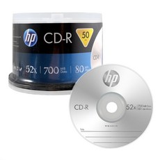 HP CD-R 700MB 52배속 50장케이크 공CD, 1개, HP CD 50장케이크
