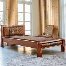 명품의료기 DS 203PUS 싱글 홍맥반석 돌침대, 브라운, 브라운