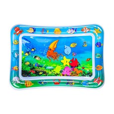 【超繪玩】30絲加厚PVC充氣拍拍水墊 嬰幼兒健身爬行拍拍墊 夏季降溫冰墊坐墊, 金色烏賊拍拍水墊, 1個