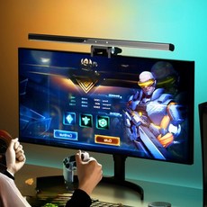 LED 모니터 스탠드 조명 RGB 컴퓨터 게이밍 데스크탑 눈 보호, 1개, 눈 보호 스크린 라이트