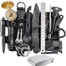 생존키트 재난 비상용 다기능 밀리터리 가방, 1개, 호화 세트 15종