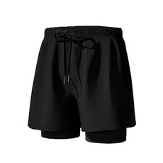 (쏘어링팜)일체형 남성 반바지 레깅스 여름 팬츠 비치 1P 투인원 트레이닝바지