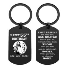 [ 1223028 ] 탕보 재미있는 55번째 생일 키체인 - 선물 여성 남성 그 그녀 55세 선물 키체인 스몰