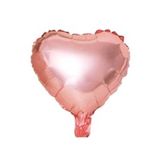 미니 하트 10인치 로즈골드 생일 파티 은박 풍선 5개입, 5개
