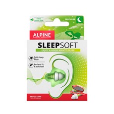 Alpine Sleepsoft 荷蘭原裝進口頂級睡眠耳塞，舒適降噪，助您一夜好眠, 1套, 2個裝