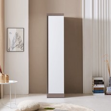 솜씨방가구 E0 로즈키높이 400 틈새옷장(이단봉형), 카키화이트