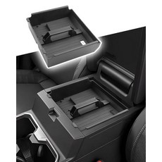 CDEFG 2025 2026 토요타 4러너 액세서리 센터 콘솔 오거나이저 트레이 팔걸이 보관 박스 인서트 2025+, 손잡이가 달린 2025+ 토요타 4러너용