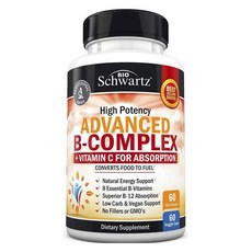 Bio Schwartz 高級 B 族複合蔬菜帽, 60顆, 1個