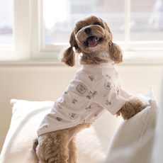 베일리펫 강아지옷 애견의류 테디 항균 티셔츠, 핑크, 1개