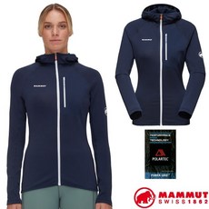 【MAMMUT 長毛象】送》女 保暖抗風防潑 連帽針織外套 Polartec Aenergy 登山防風外套 05550
