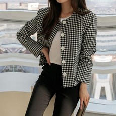 차무희옷 고윤정 김희선 여성 봄 하객룩 오피스룩 데일리 숏 트위드자켓