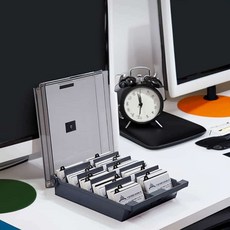 명함 정리함 24x22cm 1000장 케이스 꽃이 메모 거치대 오피스 사무용품