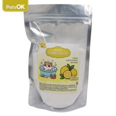PetsOK 햄스터 목욕모래 -레몬향 백색 천연규사 실리카 모래 드워프 골든 친칠라, 500g, 1개