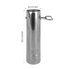 캠핑 스토브 파이프 스테인레스 스틸 굴뚝 용광로 튜브 조정 가능한 텐트 목재 용품, silver, 1개