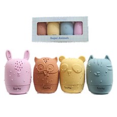 쥬니플레이 실리콘 목욕놀이 장난감 4종 세트 슈가애니멀, 슈가애니멀(동물물총 4종), 1개