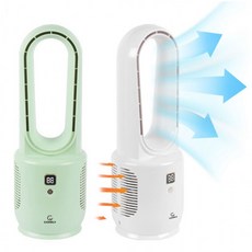 저소음 미니 선풍기 BLDC 무선 날개없는 코멜리1700, 그린