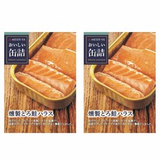 메이지야 맛있는 통조림 훈제 연어 뱃살, 2개, 70g