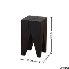 블랙 우드 스툴 협탁 카페 원목 매장 모델 진열대 북유럽, T. 모델 20 25x45cm