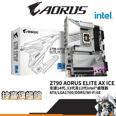GIGABYTE 技嘉 Z790 AORUS ELITE AX ICE DDR5 主機板, 1個, Z790 A ELITE AX ICE