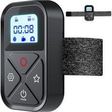 GoPro 리모컨 TELESIN 마그네틱 무선 LCD 디스플레이 손목 스트랩 포함 Max 미니 히어로 12 11 10 9 8 자전거 오토바이 사이클링 하이킹 POV 셀카 액세서리, T10