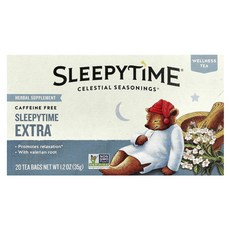 셀레스티얼 시즌스 허브차 슬리피타임 엑스트라 20개입 Celestial Seasonings Herbal Tea Sleepytime Extra 20 Count, 35g, 1개