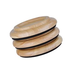 Grand Piano Floor Contact Cups Set of 3 Recessed Caster Holders with Measured Profile compatible w, 사이즈 이미지 참고, 3개, Wood Color