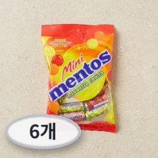 멘토스 미니 멘토스 프루티 캔디, 150g, 6개