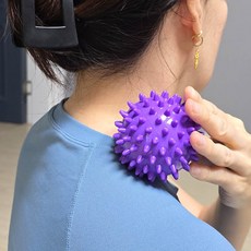 GX 스트레칭 마사지볼 종아리 단단한 지압볼 공크기 뾰족한 하드타입 택1, 돌기형, 핑크