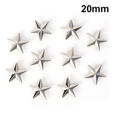 별 모양 리벳 수제 네일 버튼 메탈 록 펑크 가죽 옷 신발 가방 바느질 장식 스터드 스파이크, 10PCS, 색상: 3. 20MM / 크기: A. 10PCS, 1개