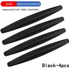 4/6개 범용 앞뒤 코너 보호대 자동차 충돌 방지 장식 스트립, 01 black 4