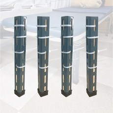 침상 높이조절용 병원 간이침대 다리 높이기 SET 받침 연장 조립식볼트앵글 높이 그레이 회색 30cm 35cm 40cm, 묶음용 케이블타이 30cm 1SET